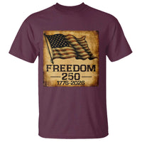 Freedom 250 Years America T Shirt Retro Vintage 250th Anniversary USA - Wonder Print Shop