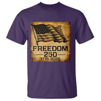 Freedom 250 Years America T Shirt Retro Vintage 250th Anniversary USA - Wonder Print Shop