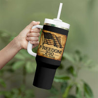 Freedom 250 Years America Tumbler With Handle Retro Vintage 250th Anniversary USA - Wonder Print Shop