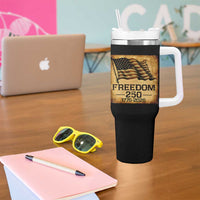 Freedom 250 Years America Tumbler With Handle Retro Vintage 250th Anniversary USA - Wonder Print Shop