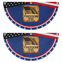 Freedom 250 Years America Patriotic Fan Flag Retro Vintage 250th Anniversary USA
