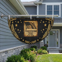 Freedom 250 Years America Patriotic Fan Flag Retro Vintage 250th Anniversary USA