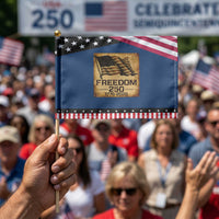 Freedom 250 Years America Patriotic Handheld Flag Retro Vintage 250th Anniversary USA