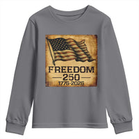 Freedom 250 Years America Youth Sweatshirt Retro Vintage 250th Anniversary USA - Wonder Print Shop