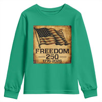 Freedom 250 Years America Youth Sweatshirt Retro Vintage 250th Anniversary USA - Wonder Print Shop