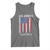250th American Anniversary Tank Top 250 Years America USA Flag Fighter Jets Patriotic Veterans - Wonder Print Shop