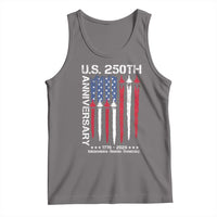 250th American Anniversary Tank Top 250 Years America USA Flag Fighter Jets Patriotic Veterans - Wonder Print Shop