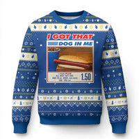 I Got That Dog In Me Hanukkah Ugly Sweater Keep 150 Dank Meme Hot Dog Combo - Wonder Print Shop