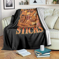 Mozzarella Sticks Throw Blanket Funny Foodie Meme Snack Lover Vintage 90s - Wonder Print Shop