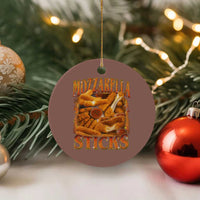 Mozzarella Sticks Ceramic Ornament Funny Foodie Meme Snack Lover Vintage 90s - Wonder Print Shop
