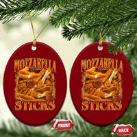 Mozzarella Sticks Ceramic Ornament Funny Foodie Meme Snack Lover Vintage 90s - Wonder Print Shop