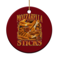 Mozzarella Sticks Ceramic Ornament Funny Foodie Meme Snack Lover Vintage 90s - Wonder Print Shop