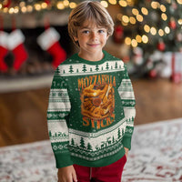 Mozzarella Sticks Ugly Christmas Sweater Funny Foodie Meme Snack Lover Vintage 90s - Wonder Print Shop