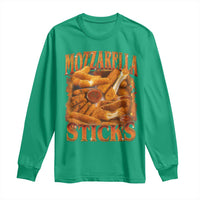 Mozzarella Sticks Long Sleeve Shirt Funny Foodie Meme Snack Lover Vintage 90s - Wonder Print Shop