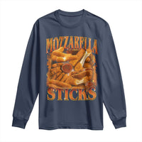 Mozzarella Sticks Long Sleeve Shirt Funny Foodie Meme Snack Lover Vintage 90s - Wonder Print Shop