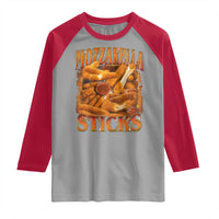 Mozzarella Sticks Raglan Shirt Funny Foodie Meme Snack Lover Vintage 90s - Wonder Print Shop