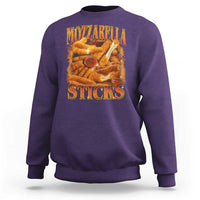 Mozzarella Sticks Sweatshirt Funny Foodie Meme Snack Lover Vintage 90s - Wonder Print Shop