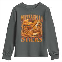 Mozzarella Sticks Youth Sweatshirt Funny Foodie Meme Snack Lover Vintage 90s - Wonder Print Shop
