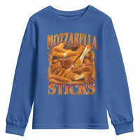 Mozzarella Sticks Youth Sweatshirt Funny Foodie Meme Snack Lover Vintage 90s - Wonder Print Shop