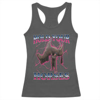 Hold Your Horses Funny Meme Racerback Tank Top Vintage 90s Style Bootleg Graphic - Wonder Print Shop