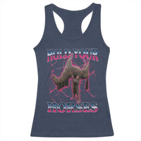 Hold Your Horses Funny Meme Racerback Tank Top Vintage 90s Style Bootleg Graphic - Wonder Print Shop