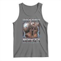 Funny Meme Hold Your Horses Tank Top Vintage 90s Style Bootleg Graphic - Wonder Print Shop