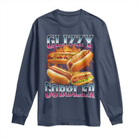Glizzy Gobbler Long Sleeve Shirt Vintage Hot Dog Meme Funny Foodie Gen Z - Wonder Print Shop