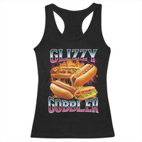 Glizzy Gobbler Racerback Tank Top Vintage Hot Dog Meme Funny Foodie Gen Z - Wonder Print Shop