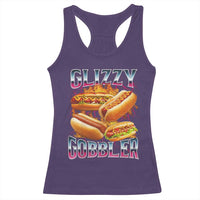 Glizzy Gobbler Racerback Tank Top Vintage Hot Dog Meme Funny Foodie Gen Z - Wonder Print Shop