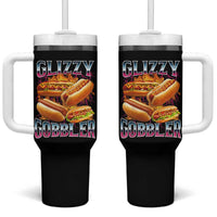 Glizzy Gobbler Tumbler With Handle Vintage Hot Dog Meme Funny Foodie Gen Z - Wonder Print Shop