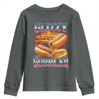Glizzy Gobbler Youth Sweatshirt Vintage Hot Dog Meme Funny Foodie Gen Z - Wonder Print Shop