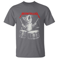 Rock On Vintage Drummer Cat T Shirt Vintage 90s 80s Band Style Gift for Cat Owners - Wonder Print Shop