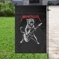 Funny Cat Playing Guitar Garden Flag Vintage 90s Classic Rock Star Cat Graphic Rock and Roll - Wonder Print Shop