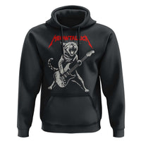 Funny Cat Playing Guitar Hoodie Vintage 90s Classic Rock Star Cat Graphic Rock and Roll - Wonder Print Shop