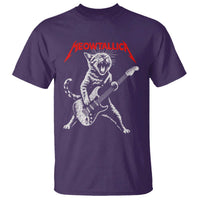 Funny Cat Playing Guitar T Shirt Vintage 90s Classic Rock Star Cat Graphic Rock and Roll - Wonder Print Shop