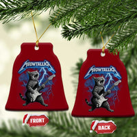 Funny Cat Playing Guitar Ceramic Ornament Vintage 90s Style Bootleg Graphic Rock Star Rock Cat - Wonder Print Shop