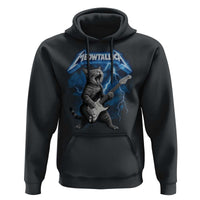 Funny Cat Playing Guitar Hoodie Vintage 90s Style Bootleg Graphic Rock Star Rock Cat - Wonder Print Shop