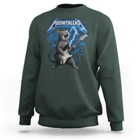 Funny Cat Playing Guitar Sweatshirt Vintage 90s Style Bootleg Graphic Rock Star Rock Cat - Wonder Print Shop