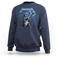 Funny Cat Playing Guitar Sweatshirt Vintage 90s Style Bootleg Graphic Rock Star Rock Cat - Wonder Print Shop