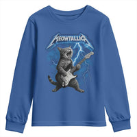 Funny Cat Playing Guitar Youth Sweatshirt Vintage 90s Style Bootleg Graphic Rock Star Rock Cat - Wonder Print Shop
