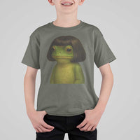 Funny Frog Bob Haircut Meme T Shirt For Kid Silly Toad Trends - Wonder Print Shop