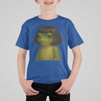 Funny Frog Bob Haircut Meme T Shirt For Kid Silly Toad Trends - Wonder Print Shop