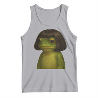 Funny Frog Bob Haircut Meme Tank Top Silly Toad Trends - Wonder Print Shop