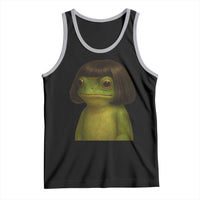 Funny Frog Bob Haircut Meme Tank Top Silly Toad Trends - Wonder Print Shop