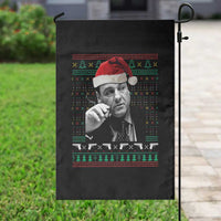 Funny Ugly Christmas Garden Flag Funny Mafia Gangster Santa Sopranos Smoking - Wonder Print Shop