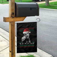 Funny Ugly Christmas Garden Flag Funny Mafia Gangster Santa Sopranos Smoking - Wonder Print Shop