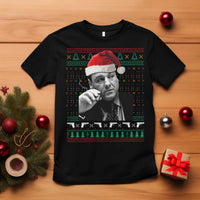 Funny Ugly Christmas T Shirt Funny Mafia Gangster Santa Sopranos Smoking - Wonder Print Shop