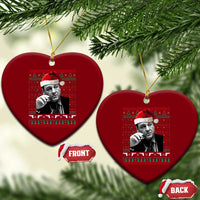Funny Ugly Christmas Ceramic Ornament Funny Mafia Gangster Santa Sopranos Smoking - Wonder Print Shop