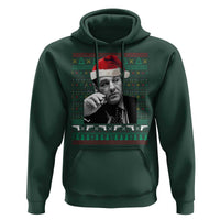 Funny Ugly Christmas Hoodie Funny Mafia Gangster Santa Sopranos Smoking - Wonder Print Shop