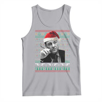 Funny Ugly Christmas Tank Top Funny Mafia Gangster Santa Sopranos Smoking - Wonder Print Shop